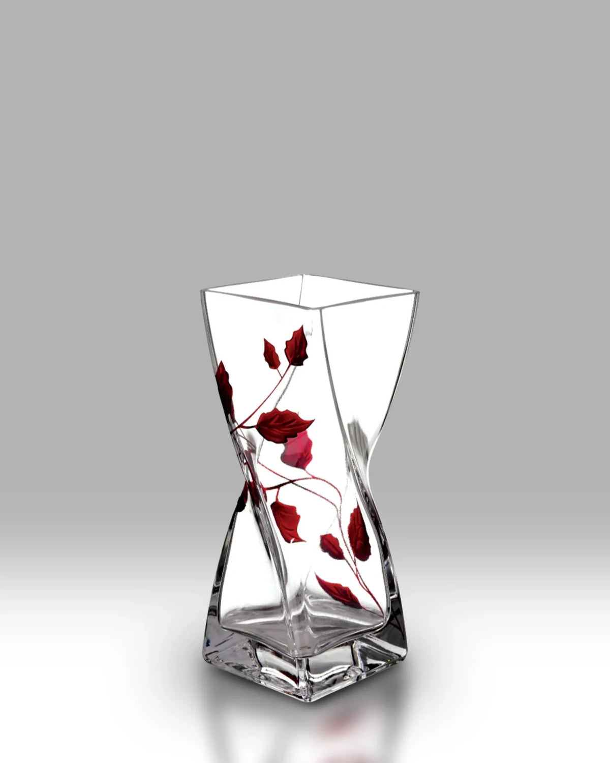 Ruby Leaf - 20cm Twist Vase by aurelia flowers
